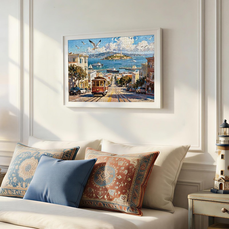 Lamplig San Francisco Travel Puzzles for Adults 1000 Piece Cable