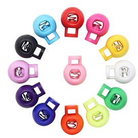 Hysagtek Plastic Cord Locks for Drawstrings Shoelaces, 100 Pcs Adjustable Round Cord Stops, Drawstring Stoppers Clip, String Lock, Drawstring Clasp, Toggles for Paracord, Backpacks, Assorted Colors
