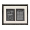 Pocket-knife Patent Art Chalkboard Print in a Beveled Black Wood