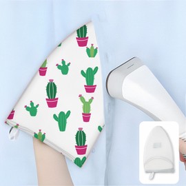 Garment Steamer Ironing Glove with Finger Loop, Heat Resistant Waterproof Ironing Mitt for Heat Resistan Handheld Steamer, Garment Steamer Accessories for Clothes,Tropical Cactus