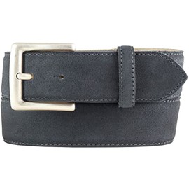 BELTINGER Suede Belt with Antique Silver Belt Buckle 4 cm Suede Leather Belt 40 mm Suede Belt Antique Silver 4 cm, Anthracite, antique silver