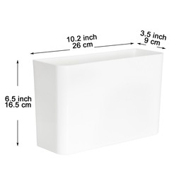 Youngever Plastic Adhesive Storage Organizer Bin for Cabinet, Pantry, Organizer for Ziplock Bag, Plastic and Paper Wrap, Aluminum Foil, Cleaning Brushes, Kitchen Gadgets