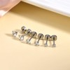 J.aey Titanium G23 Sliver Stud Earrings for Women Helix Piercing