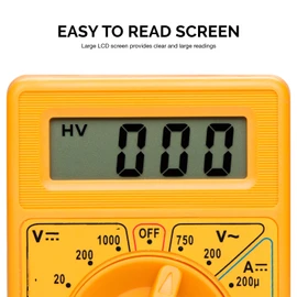 HILTEX 40508 Digital Multimeter Diode & Transistor Tester AC DC Volt Test Voltmeter, Automotive Multimeter Meter Tester, Measure Voltage Test, Car Battery Tester, Analog Multimeter Kit, Volt Meter