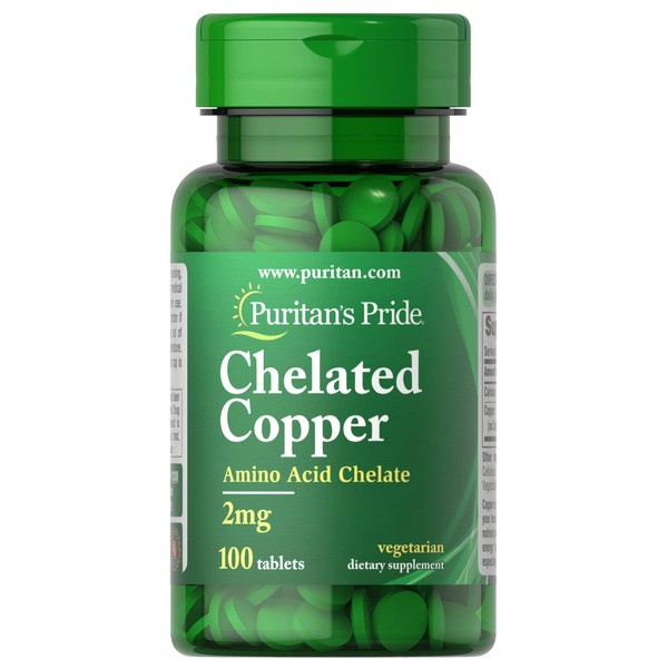 Puritan's Pride Copper Chelate 2 Mg Tablets, 100 Count