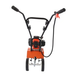 43cc Mini Cordless Tiller Cultivator, 2-Stroke Cultivators for Gardening Gas Powerful Single-Cylinder Garden Tiller Gasoline Engine Adjustable Height 0-3.94” Cultivator Garden Tool