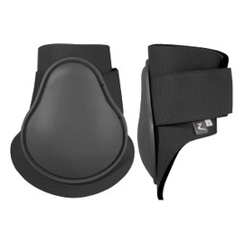 HORZE Chicago Fetlock Rear Boots | Lightweight, Adjustable, Jumping Horse Boots (Pair) - Black - Horse