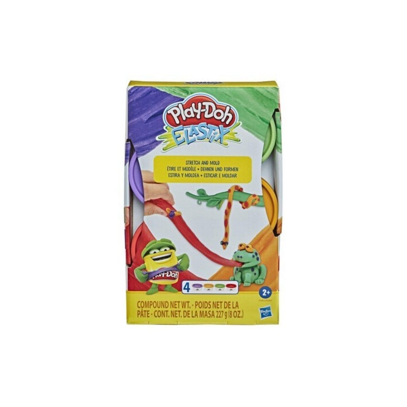 Hasbro Play-Doh Elastix Modelliermasse, 4 Dosen je 56 g, 50