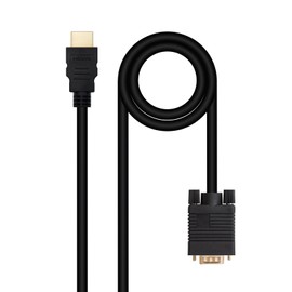 NANOCABLE 10.15.4348 HDMI to VGA Converter Cable HDMI Male to VGA Male Black 1.8m