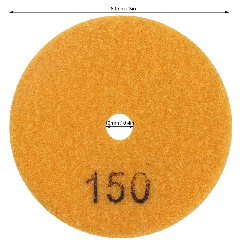 10Pcs 3in Diamond Wet Polishing Pad Soft Grinding Discs Polisher