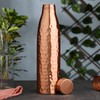 Zap Impex Hammered Copper Water Bottle with Leak Proof Cap