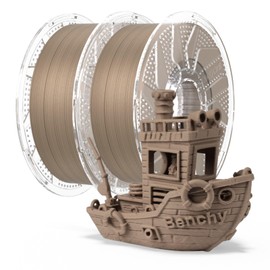 Chitu Systems Wood PLA Filament 1.75mm, 2KG Spool (4.4lbs), Dimensional Accuracy +/-0.02mm, 3D Printing Filament Bundle, (White Oak 2-Pack)