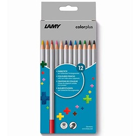 Lamy Colorplus 1233468 Colourplus Colouring Pencils 506 Set of 12: Folding Box of 12 Coloured Pencils Made of Solid Basswood with Ergonomic Triangle Shape - Thickness Lead Diameter 3.3 mm, Colouring
