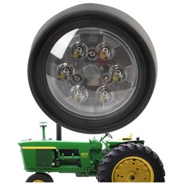 AGP.1978 Par 36 LED Tractor Work Light Replace OEM: 267185, 70267185 Compatible with John Deere 1020, 1520, 1530, 2010, 2020 with Rubber Housing (Spot Beam / 18W)