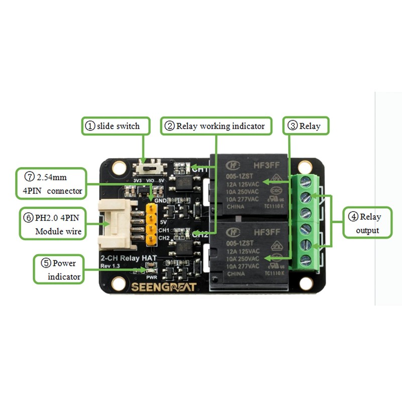 SEENGREAT 2 Channel Relay Module 2 CH Relay Expansion Board