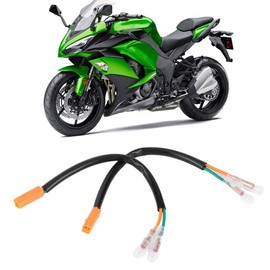 Turn Signal Wiring Adapter, Motorcycle Indicator Adapter Cable Motorbike Signal Wire Turn Signal Wiring Connector Headlight Tail Light Conversion Kits for Z125 Z250 Z300 Z650 Z900