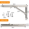 Folding Console Heavy Duty 300 mm, Pack of 2 Stainless