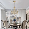 WUZUPS Candle Chandelier 3-Light Pendant Ceiling Light Modern Lighting Fixture