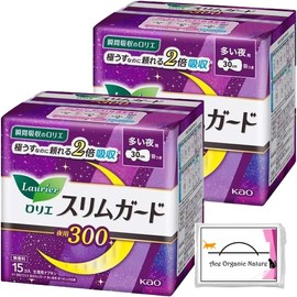 Laurier Slim Guard, For Many Nights, 11.8 inches (30 cm), Includes Wings, 300 Unscented, 15 Pieces x 2 Sets (Total 30 Sheets), Includes Special Tissue