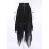 DINGJIUYAN Women's Goth Flowy High-Waisted Skirt