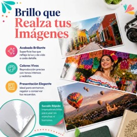 50 Hojas De Papel Fotográfico Autoadhesivo A4, 135g, Blanco