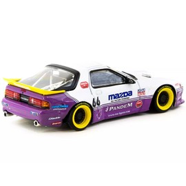 Tarmac Works 1/64 Pandem Mazda RX-7 FC3S White/Purple Tarmac Works Pandem Mini Car