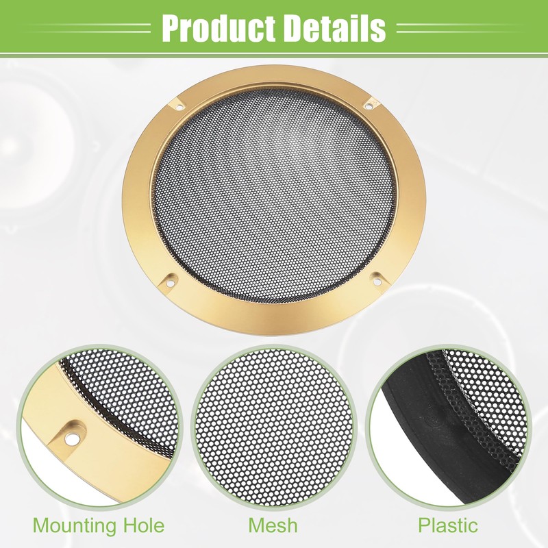 ACROPIX Universal 6.5" Car Speaker Grills Cover Mesh Round 6.5