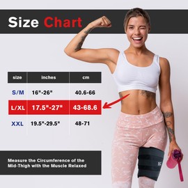 Stone and Clark Thigh Brace Support - Non-Slip, Comfortable Hamstring Brace, Thigh Wrap for Men & Women - Ideal for Muscle Recovery, Sports & Injury Prevention - XL