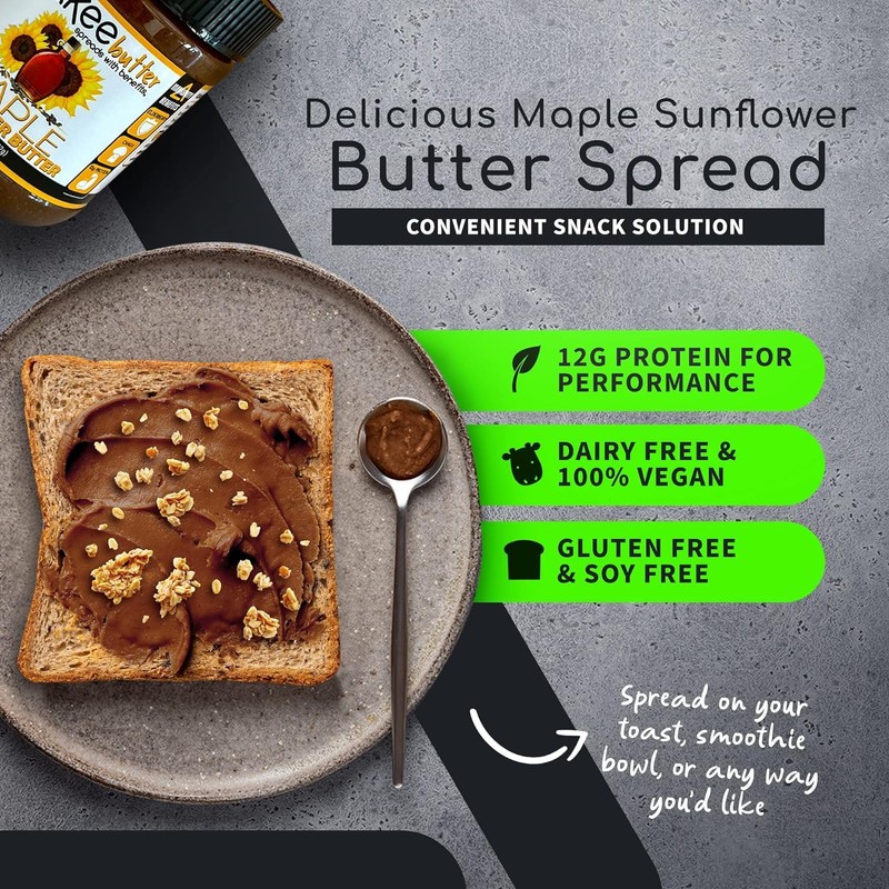 Nakee Butter: Maple Sunflower Vegan Butter, High Daily Protein Nut