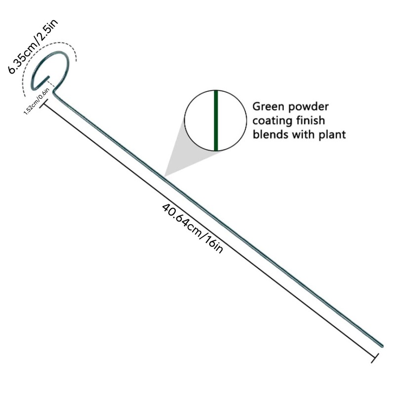 12Pcs Plant Stakes Reusable Plant Sticks Support Anti Rust Stem