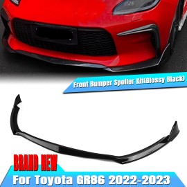 Glossy Black Front Bumper Lower Splitter Lip Kit for Toyota GR86 2022-2025Position: Front Bumper, Material: Plastic, Color: Black