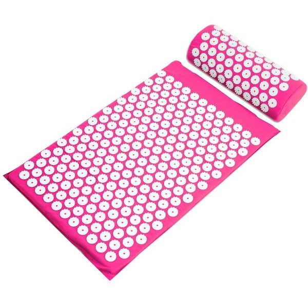 Fitvids Acupressure Mat and Pillow Set for Back/Neck Pain, Acupuncture