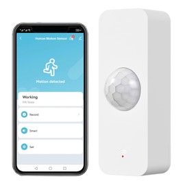 WiFi Motion Sensor, Intelligent Motion Sensor for Home Security, Wireless Motion Sensor with Remote Monitoring App, Voice Command Compatible with Alexa.1 Pack
