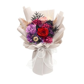 QOEAZY Preserved Flowers Bouquet, Natural Long Lasting Preserved Rose Bouquet with Gift Box, Forever Flowers Bouquet for Valentine's Day, Mother's Day, Birthday, Anniversary