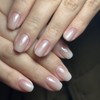24 Pieces French Tip False Nails - Gradient White Pink