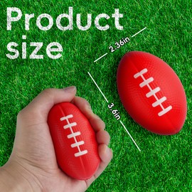 Crocode tears 4Pcs Mini Foam Footballs Red Football Stress Ball Squishy Football Party Favor Soccer Party Decoration