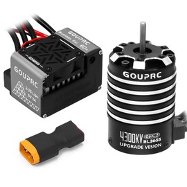 GOUPRC BL3655 4300KV Brushless Motor Shaft 3.175mm Diameter with Upgrade Gen-2 60A Brushless ESC Electric Speed Controller Combo Kit for 1/10 1/12 RC Car Truck