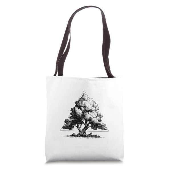 Nature Tree Art Minimalist Forest Design Tote Bag