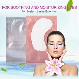 50 Parches de Extensión de Pestañas, Almohadilla de Gel de Ojos de Hidrogel, Cinta y Pegatina de Extensión de Pestañas para Permiso y Tintado