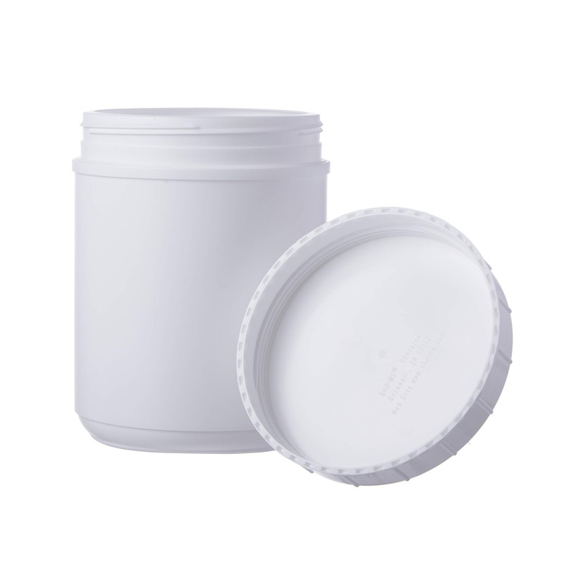 Consolidated Plastics 42591 HDPE Canister, White, 60 oz., 12 Piece