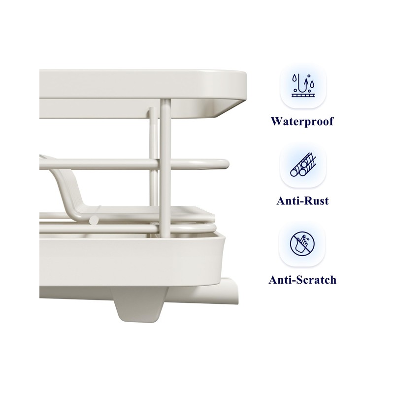 Kitsure Dish Drying Rack - Compact Dish Rack with Utensil