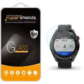 Supershieldz (2 Pack) Designed for Garmin Approach S40 Tempered Glass Screen Protector, Anti Scratch, Bubble Free