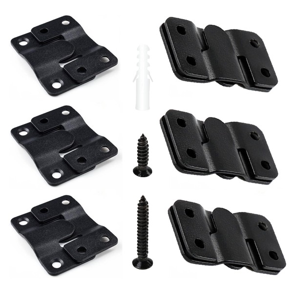 Flush Mount Bracket with Screws 6 Sets Hanging Buckle Kit,