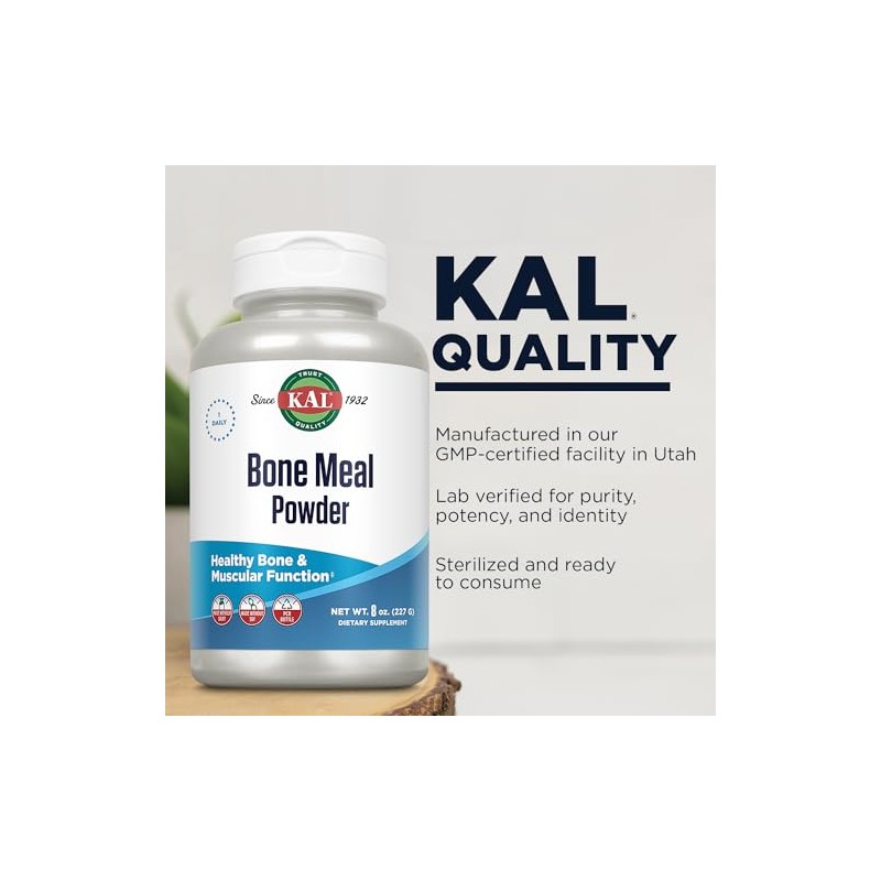 KAL Bone Meal Powder, 8 Ounce by Kal