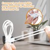 YANGMUM 24pcs Silicone Cable Ties Reusable, Cord Organizer, 4 Styles