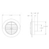 TECHVALET RV 2" Duct Rotaire Swivel Circle RV Heat Vent