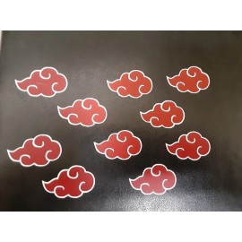 10 Pack Akatsuki Symbol Naruto Sticker Vinyl Decal Windows Waterproof! Dark Red