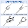 sourcing map Aluminum Wire Rope Stop Sleeve 1/8"(3mm) Crimping Loop