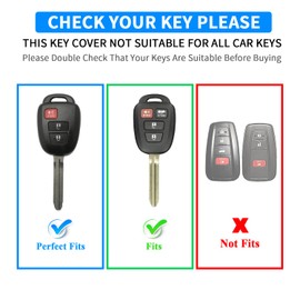 QBUC for Toyota Key Fob Cover with Keychain,Soft TPU Full Protection key fob cover Fit for Toyota 4Runner Corolla Tacoma etc (Gold and Red)