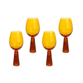 Tov Furniture Rose Amber Wine Glasses - Set of 4